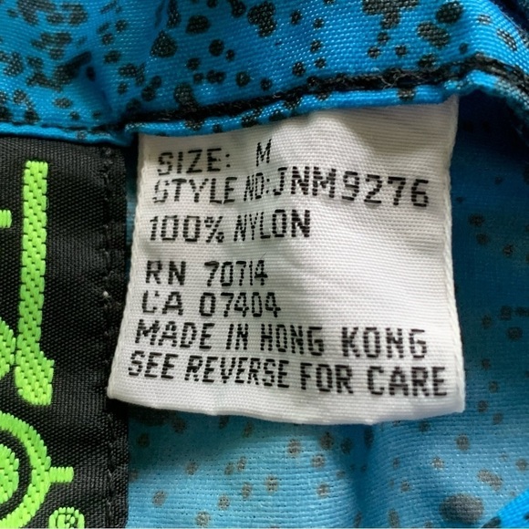 Vintage Dual Control Neon Windbreaker Totally 80s Zip Up Jacket Size Medium - Picture 5 of 7